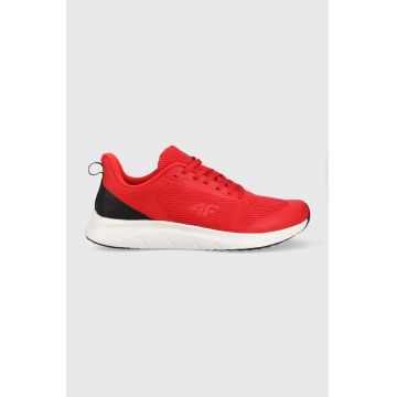 4F pantofi de antrenament culoarea rosu