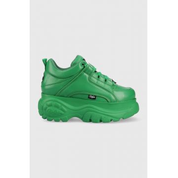 Buffalo sneakers din piele 1339-14 2.0 culoarea verde, 1533299