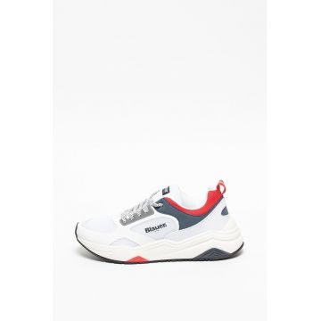 Pantofi sport din piele ecologica si plasa Pantofi sport din piele ecologica si plasa