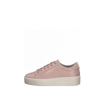 Pantofi sport flatform din piele