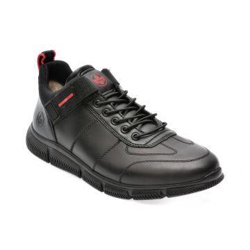 Pantofi sport RIEKER negri, B0434, din piele naturala