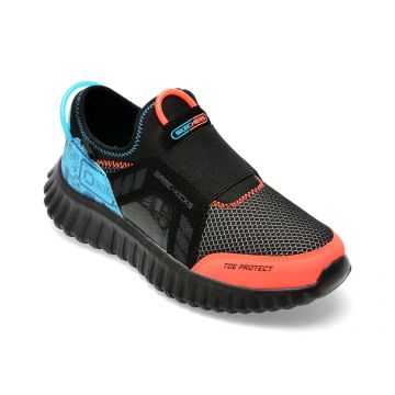 Pantofi SKECHERS negri, DEPTH CHARGE 2.0, din material textil