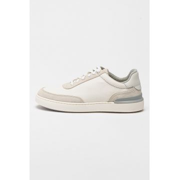 Pantofi sport low-top de piele nabuc si piele CourtLite Tor