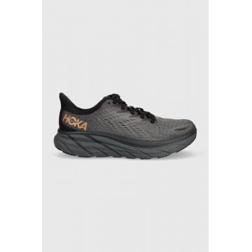 Hoka pantofi de antrenament Clifton 8 , culoarea gri, cu toc plat, 1119394 1119394-AEBL