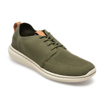 Pantofi sport CLARKS kaki, STEP URBAN MIX-T, din material textil