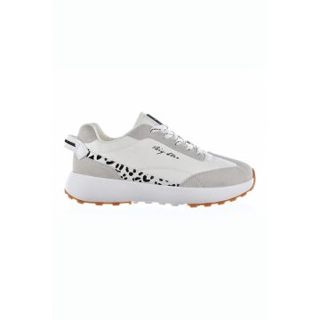 Pantofi sport cu garnituri de piele intoarsa ecologica