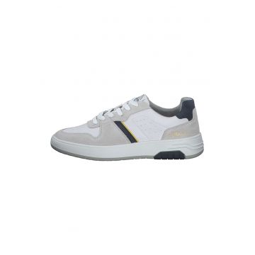 Pantofi sport low-cut cu garnituri de piele