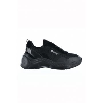 Pantofi sport wedge cu insertii textile
