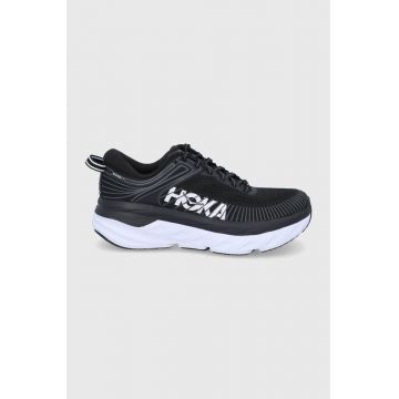 Hoka pantofi Bondi 7 culoarea negru, cu toc plat, 1110519 1110519-HMSH