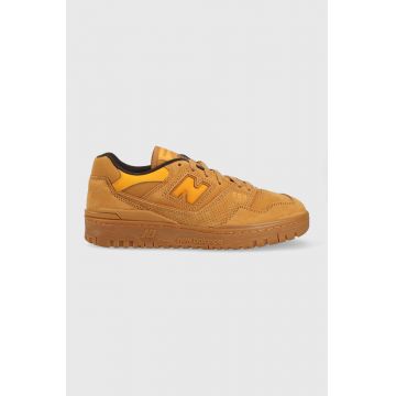 New Balance sneakers din piele întoarsă BB550WEA culoarea maro BB550WEA-BB5