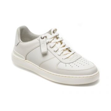 Pantofi CLARKS albi, COURTLITE TIE 13-N, din piele naturala