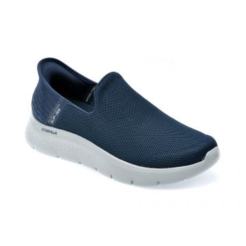 Pantofi SKECHERS bleumarin, GO WALK FLEX, din material textil