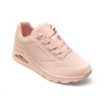 Pantofi SKECHERS roz, UNO, din piele ecologica