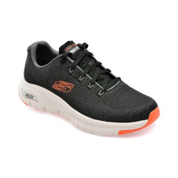 Pantofi sport SKECHERS negri, ARCH FIT, din material textil