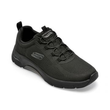 Pantofi sport SKECHERS negri, SKECH-AIR ARCH FIT, din material textil