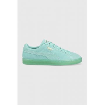 Puma sneakers din piele întoarsă Suede Classic XXI culoarea turcoaz, 374915.m 374915.m-72