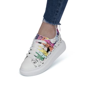 Sneakers dama desen colorat Albi Leta Marimea 36