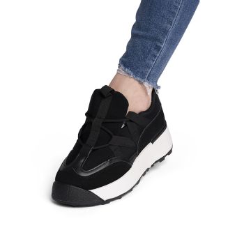 Sneakers dama din piele ecologica intoarsa Negri Viviana Marimea 39