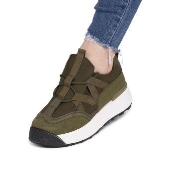 Sneakers dama din piele ecologica intoarsa Verzi Viviana Marimea 39