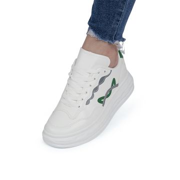 Sneakers dama din piele ecologica Verzi Neva Marimea 36