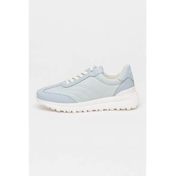 Pantofi sport cu garnituri de piele ecologica