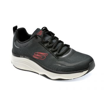 Pantofi sport SKECHERS negri, D LUX FITNESS, din material textil