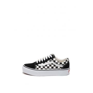 Tenisi flatform unisex - cu insertii de piele intoarsa Old Skool