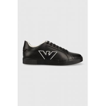 Emporio Armani sneakers din piele X4X598 XN633 K001 culoarea negru, X4X598 XN633 K001