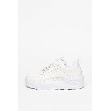 Pantofi sport wedge de piele ecologica Flat