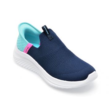 Pantofi SKECHERS bleumarin, ULTRA FLEX 3.0, din piele ecologica