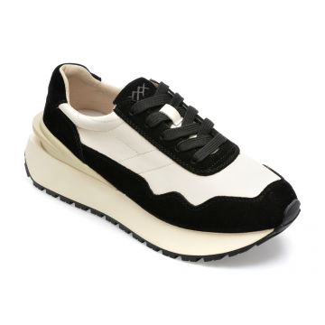 Pantofi sport GRYXX alb-negru, 80396, din piele naturala