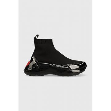 Love Moschino sneakers culoarea negru, JA15176G1HIY300B