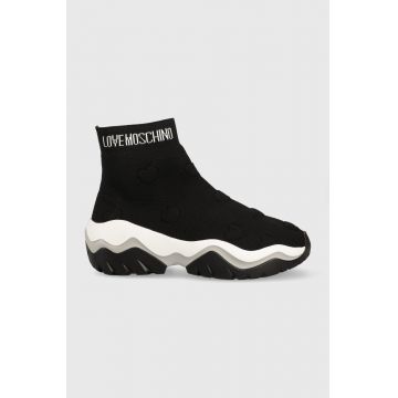 Love Moschino sneakers culoarea negru, JA15654G1HIZW000