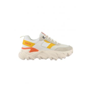 Pantofi sport cu detalii de piele intoarsa Pantofi sport cu detalii de piele intoarsa