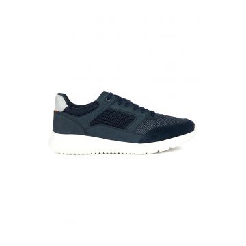 Pantofi sport cu detalii de piele intoarsa Pantofi sport cu detalii de piele intoarsa