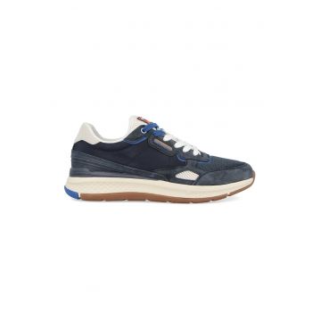 Pantofi sport cu insertii de piele intoarsa Pantofi sport cu insertii de piele intoarsa