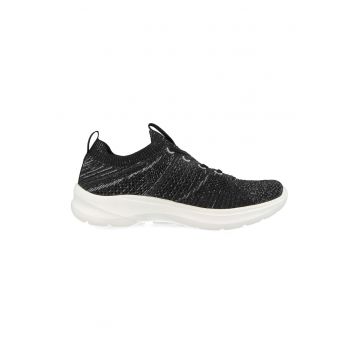 Pantofi sport de plasa cu aspect tricotat si logo Pantofi sport de plasa cu aspect tricotat si logo
