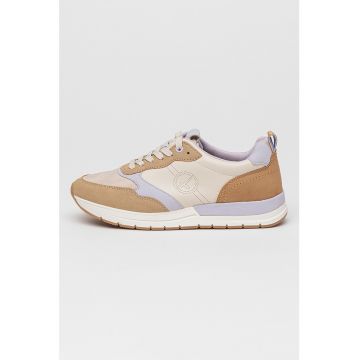 Pantofi sport din piele ecologica cu model colorblock Pantofi sport din piele ecologica cu model colorblock