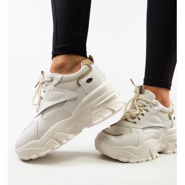 Sneakers dama Robocop Bej