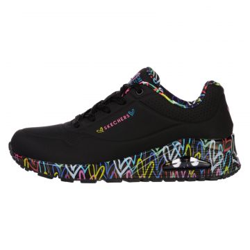 Pantofi sport SKECHERS pentru femei UNO - LOVING LOVE - 155506BBK