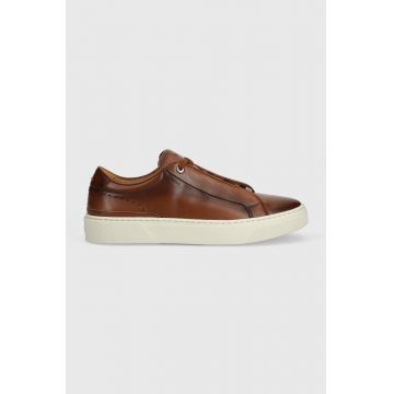 BOSS sneakers din piele Gary culoarea maro, 50499921