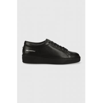 Karl Lagerfeld sneakers din piele FLINT culoarea negru, KL53320