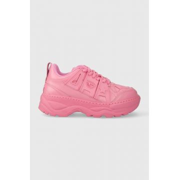 Chiara Ferragni sneakers din piele culoarea roz, CF3000_012