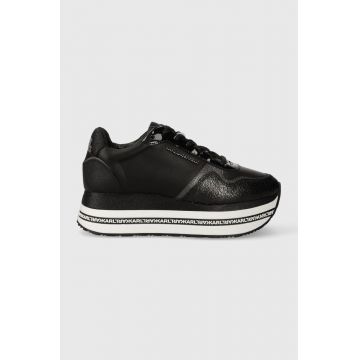 Karl Lagerfeld sneakers din piele VELOCITA MAX culoarea negru, KL64921