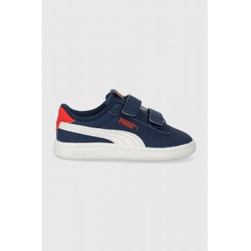 Puma sneakers din piele Smash 3.0 Buck V culoarea albastru marin