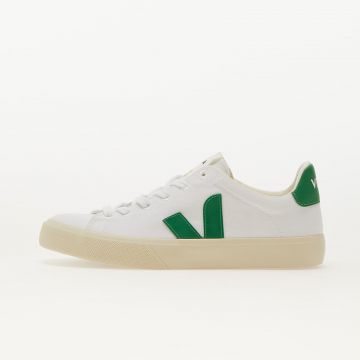 Veja Campo Canvas White/ Emeraude