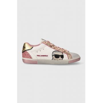 Karl Lagerfeld sneakers din piele SKOOL KL60136G