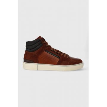 G-Star Raw sneakers din piele RAVOND II MID LEA culoarea maro, 2342005714.RBRWN