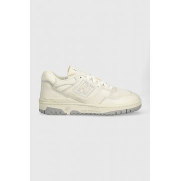 New Balance sneakers din piele BB550PWD culoarea bej