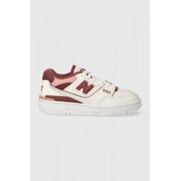 New Balance sneakers din piele BBW550DP culoarea alb